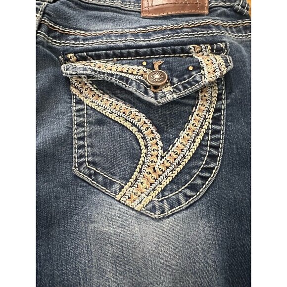 Ariya Jeans Women's Size 7/8 Blue Skinny Denim Pants Jeans Western Preppy Party - Picture 12 of 13